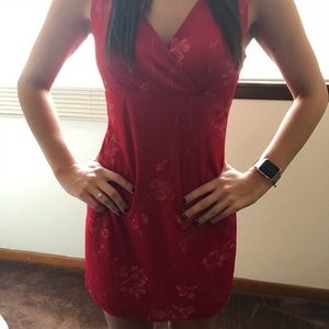 Red mini/ midi dress